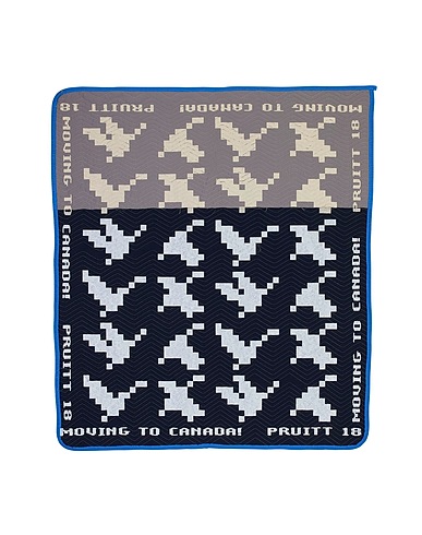 ROB PRUITT X YOOX Art object Migration Moving Blanket, 2018 - 35/40
 Black 100% Cotton