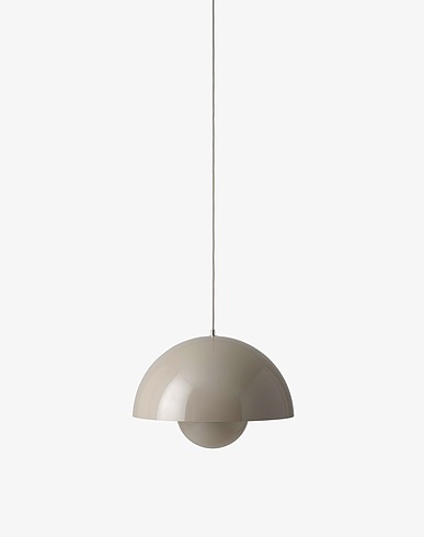 &TRADITION Hängeleuchte Flowerpot VP2
 Grau Aluminium