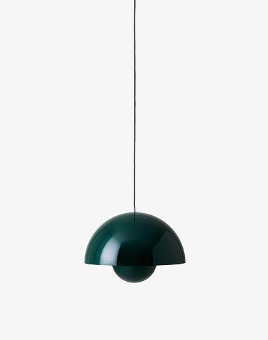 &TRADITION Hängeleuchte Flowerpot VP2
 Dunkelgrün Aluminium