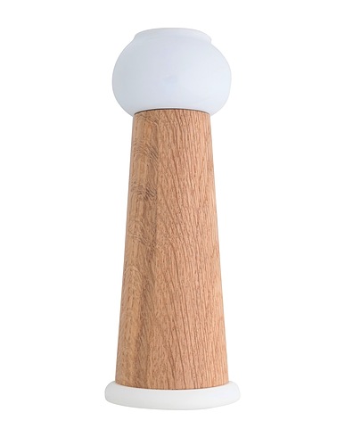 NORMANN COPENHAGEN Table accessory TIVOLI Barrel Salt Mill
 White Oak, Porcelain