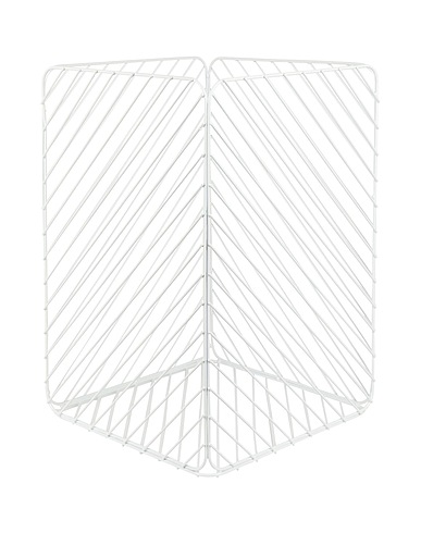 NORMANN COPENHAGEN Contenitore e cesta Track Basket 
 Bianco Acciaio