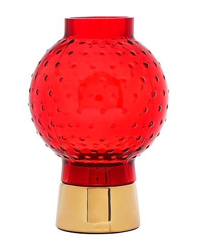 NORMANN COPENHAGEN Candelabrum TIVOLI Story Tealight 
 Red Steel, Glass, Brass