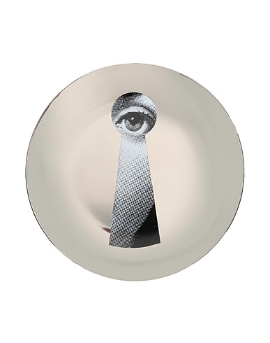 FORNASETTI Decorative plates Tema e Variazioni n°14 
 Black 100% Porcelain