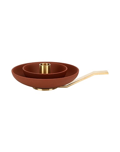 FERM LIVING Candelabro Ruggine Ottone, Pietra