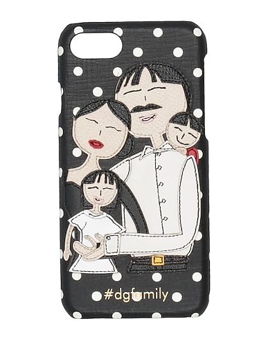 DOLCE&GABBANA Tech gadget  Black 100% Calfskin, Plastic