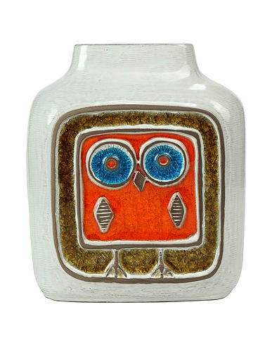 JONATHAN ADLER Vase Glass Menagerie - Owl Vase
 Light grey Ceramic, Glass