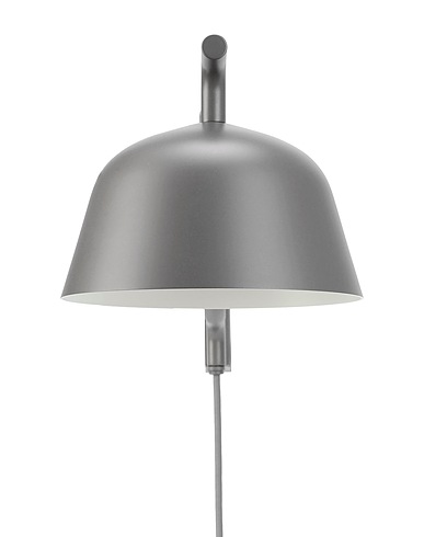 MUUTO Wall lamp Light grey Aluminium, PVC - Polyvinyl chloride