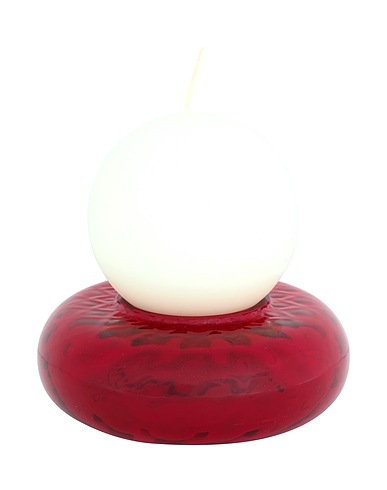 VENINI Candles Faville
 Red Glass, Natural Wax