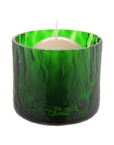 VENINI Candles Night in Venice
 Green Glass, Natural Wax