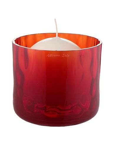 VENINI Candles Night in Venice
 Red Glass, Natural Wax