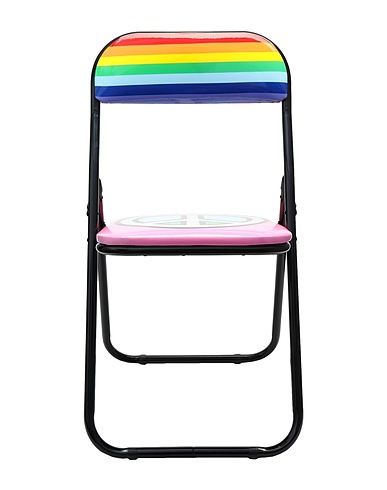 SELETTI Chair or bench Folding Chairs Studio Job
 Pink Metal, PVC - Polyvinyl chloride