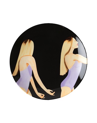 LIGNE BLANCHE Decorative plates Jessica - Limoges porcelain plate
 Black Porcelain