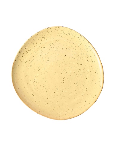 FERM LIVING Teller FLOW PLATE - MEDIUM
 Hellgelb Porzellan