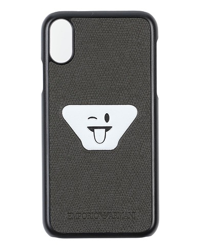 EMPORIO ARMANI Phone covers e sleeves Verde militare PVC - Polivinilcloruro