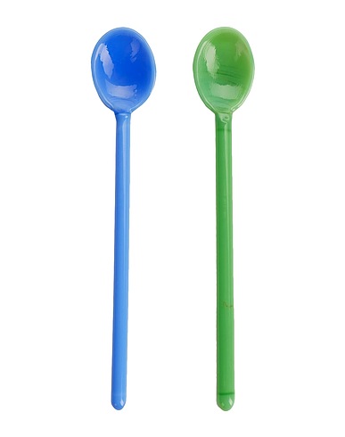 HAY Cutlery Glass Spoons Mono Set of 2 Blue Glass