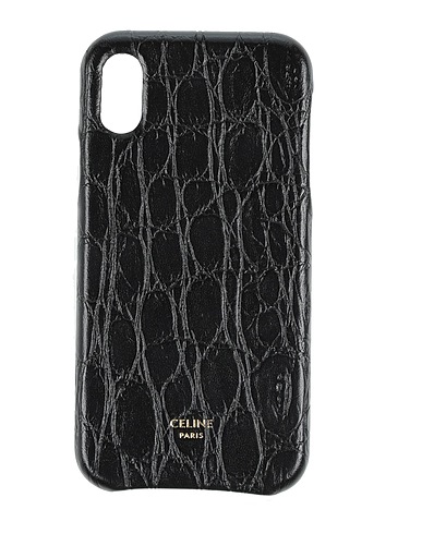 CELINE Hightech Schwarz Lammleder