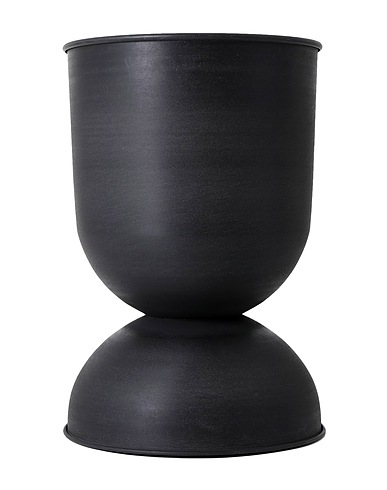 FERM LIVING Vase or planter HOURGLASS POT - SMALL Black Iron