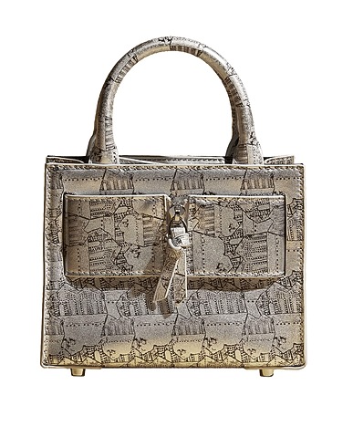 BRANDON BLACKWOOD アート Kuei Bag
 シルバー 革 / 指定外繊維（紙）