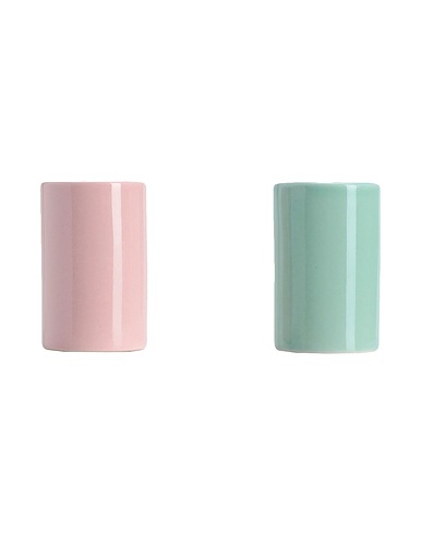 HAY Bathroom accessories TOOTHBRUSH HOLDER SET OF 2 Pink Porcelaingres