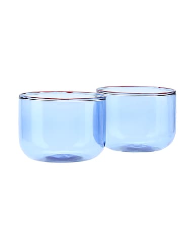 HAY Glass or pitcher Tint Glass Set of 2 Blue Borosilicate glass