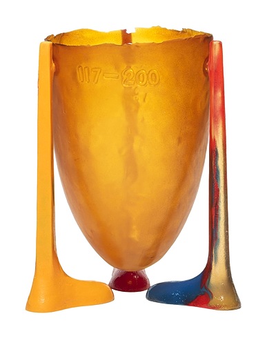 NILUFAR - PICKED BY NINA Art Travel Vase
 Ocher Silicone, Resin