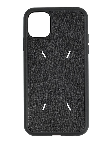 MAISON MARGIELA Tech gadget  Black 100% Polyurethane, Deerskin