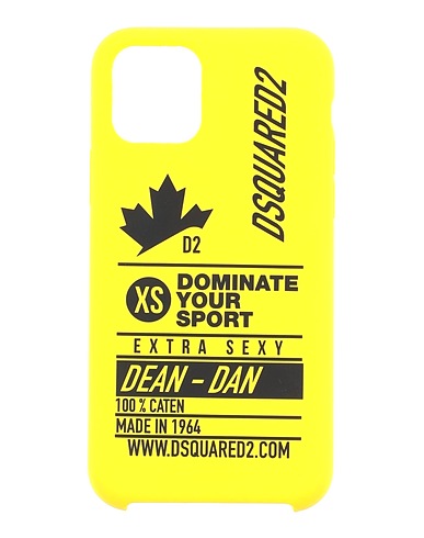 DSQUARED2 Phone covers e sleeves Giallo 35% Silicone, 35% Policarbonato, 30% Poliuretano