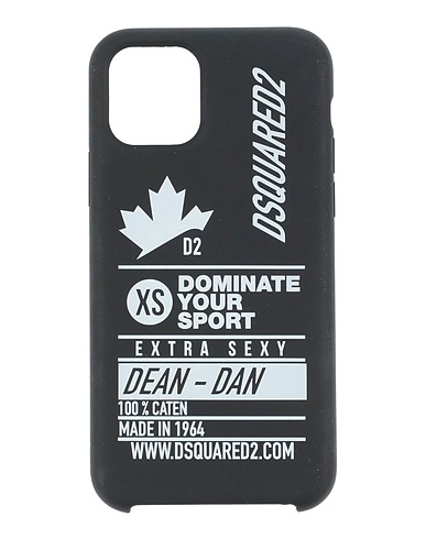 DSQUARED2 Phone covers e sleeves Nero 35% Silicone, 35% Policarbonato, 30% Poliuretano