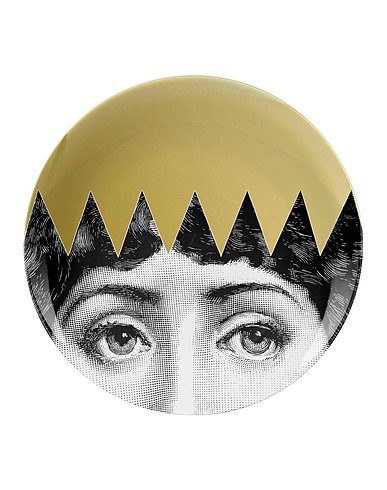 FORNASETTI Decorative plates TEMA E VARIAZIONI N°62 
 Gold 100% Porcelain