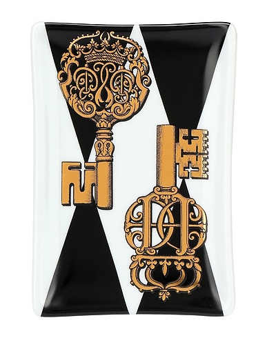 FORNASETTI Oggettistica per la casa CHIAVI ORO E ROMBI 
 Bianco 100% Porcellana