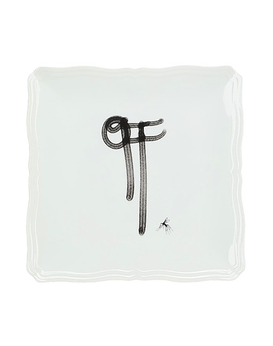 GINORI 1735 Decorative plates OFF WHITE x GINORI SQUARED TRAY  
 White Ceramic