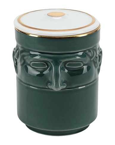 RICHARD GINORI 양초 LCDC CANDLE WITH LID "THE COMPANION" 
 에메랄드 그린 세라믹, 내추럴 왁스