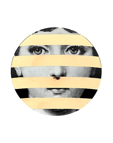 FORNASETTI Decorative plates Gold 100% Porcelain