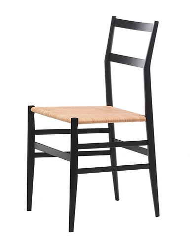 CASSINA Καρέκλα και πάγκος 699 - SUPERLEGGERA
 Μαύρο Ξύλο φράξου, Κanna