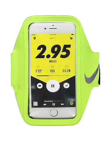 NIKE Tech gadget  LEAN ARM BAND PLUS  Yellow 38% Rubber, 25% Polyester, 13% Nylon, 13% Aluminium, 11% Thermoplastic polyurethane