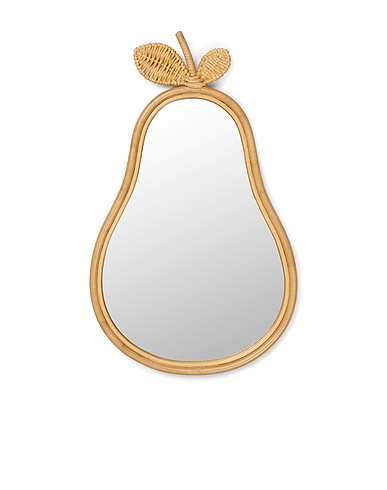 FERM LIVING ΕΠΙΠΛΑ PEAR MIRROR
 Χρώμα της άμμου Ρατάν, Γυαλί