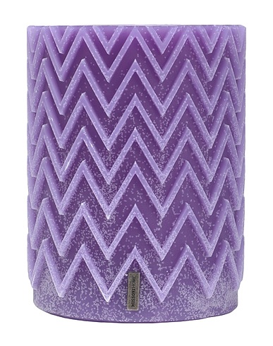 MISSONI HOME Candles CHEVRON CANDELA LANTERNA DIAM.13 H.17 Purple Natural Wax