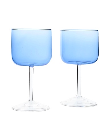 HAY Glass or pitcher TINT WINE GLASS SET OF 2 
 Blue 100% Borosilicate glass