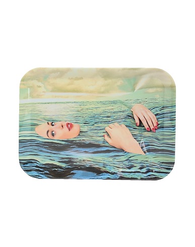 SELETTI WEARS TOILETPAPER Tray or serving plate SEA GIRL
 Light green 100% Melamine