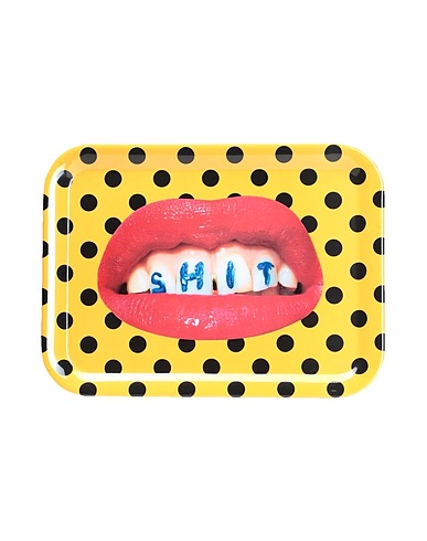 SELETTI WEARS TOILETPAPER Tray or serving plate SHIT
 Yellow 100% Melamine