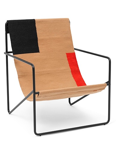 FERM LIVING Καρέκλα και πάγκος DESERT LOUNGE CHAIR 
 Χρώμα της άμμου Ατσάλι, Ανακυκλωμένο PET