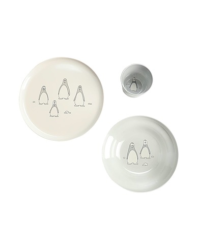 STELTON Feeding set PINGO CHILEDREN'S TABLEWARE SET OF 3
 Light grey Melamine