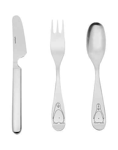 STELTON Set Pappa PINGO CHILEDREN'S CUTLERY SET OF 3
 Argento Acciaio Inox