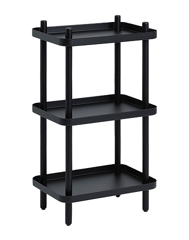NORMANN COPENHAGEN Ραφιέρα και ράφι Block Shelf Μαύρο Ατσάλι, Ξύλο φράξου
