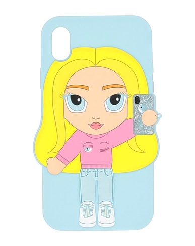 CHIARA FERRAGNI Phone covers e sleeves Azzurro Gomma