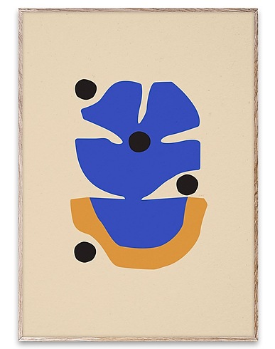 PAPER COLLECTIVE Painting or print FLOR AZUL - 30X40 Ocher 100% Paper