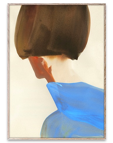 PAPER COLLECTIVE Painting or print THE BLUE CAPE - 50X70 Sky blue 100% Paper