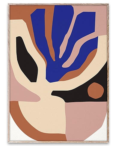 PAPER COLLECTIVE Painting or print MONSTERA - 50X70 Blue 100% Paper
