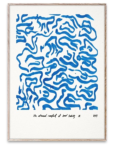 PAPER COLLECTIVE Painting or print COMFORT - BLUE - 50X70 Blue 100% Paper