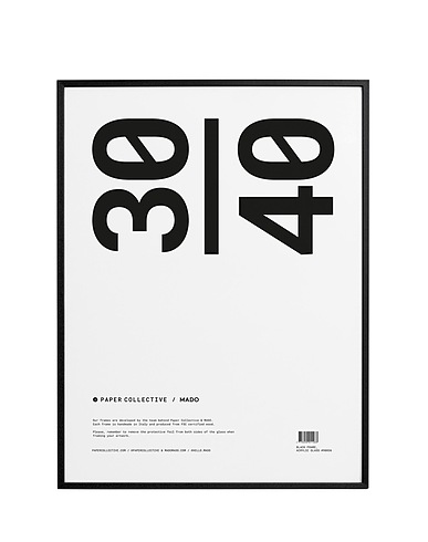 PAPER COLLECTIVE Cornice FRAME - 30X40 - BLACK TIMBER (ACRYLIC GLASS)
 Nero 100% Legno